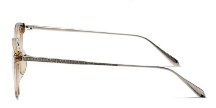 Linda Farrow LFL1603 Jamie Beige, Clear glasses - Beige / Clear - Side View