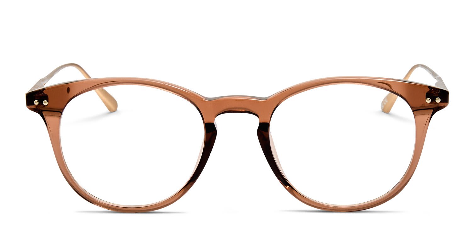 Linda Farrow LFL1603 Jamie Brown glasses - Brown - Frontal View