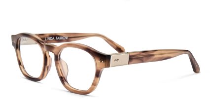 Linda Farrow LFL1404 Talbot Brown, Tortoise glasses - Brown / Tortoise - Angle View
