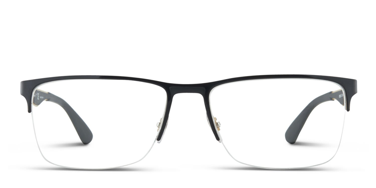 Ray-Ban RX6335 Black, Gold glasses - Black / Gold - Frontal View
