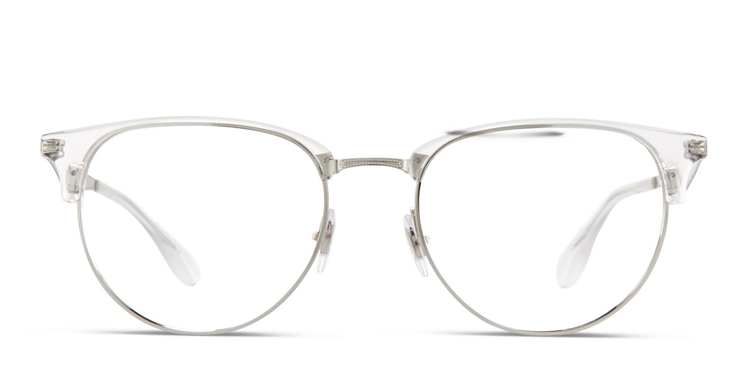 Ray-Ban RX6396 Clear w/Silver glasses - Clear / Silver - Frontal View