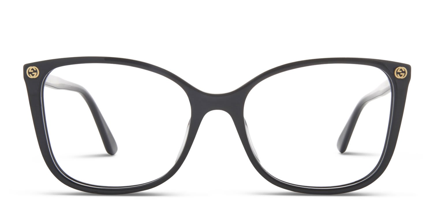 Gucci GG0026O Shiny Black glasses - Shiny Black - Frontal View