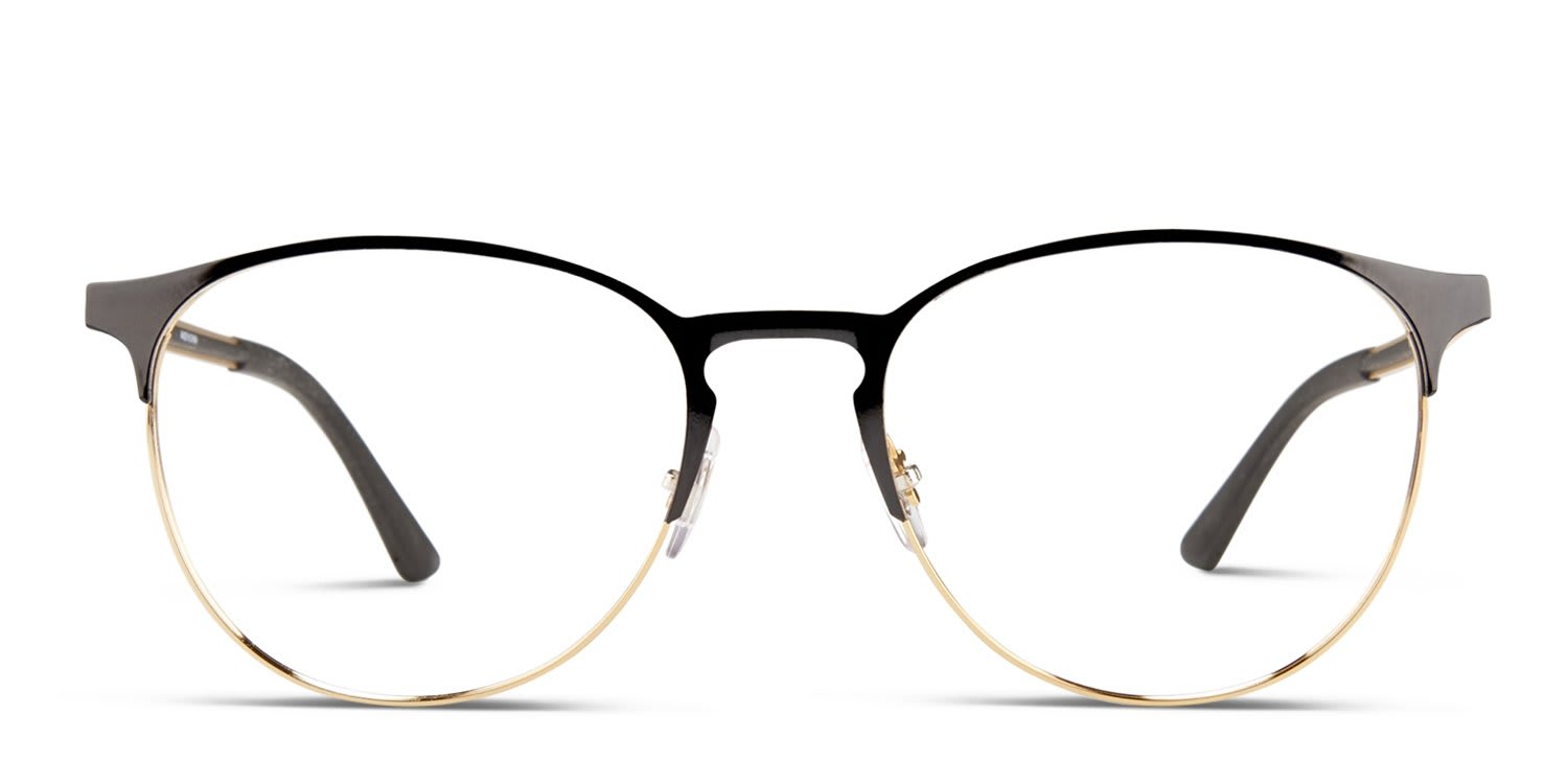 Ray-Ban RX6375 Black, Gold glasses - Black / Gold - Frontal View