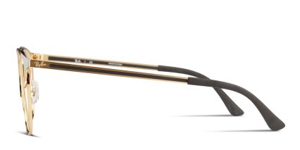 Ray-Ban RX6375 Black, Gold glasses - Black / Gold - Side View