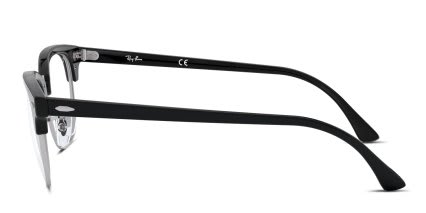 Ray-Ban RX5154 Clubmaster Black, Silver glasses - Black / Silver - Side View