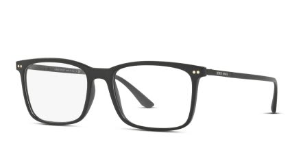 Giorgio Armani AR7122 Matte Black glasses - Matte Black - Angle View