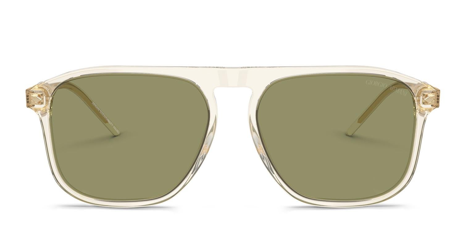 Giorgio Armani AR8212 Yellow, Clear glasses - Yellow / Clear - Frontal View