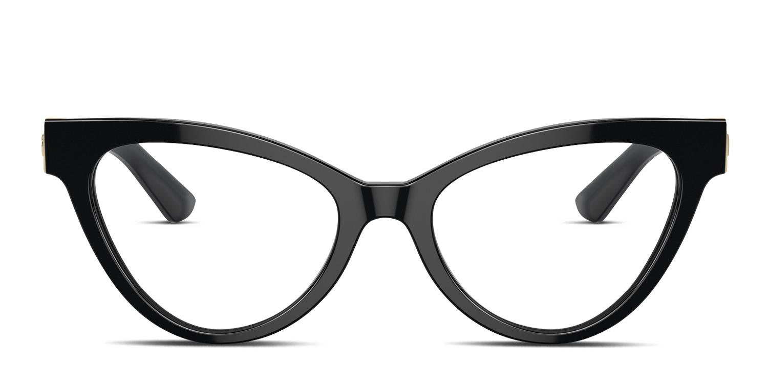Dolce & Gabbana DG3394 Shiny Black glasses - Shiny Black - Frontal View