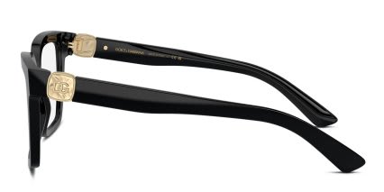 Dolce & Gabbana DG3395 Shiny Black glasses - Shiny Black - Side View