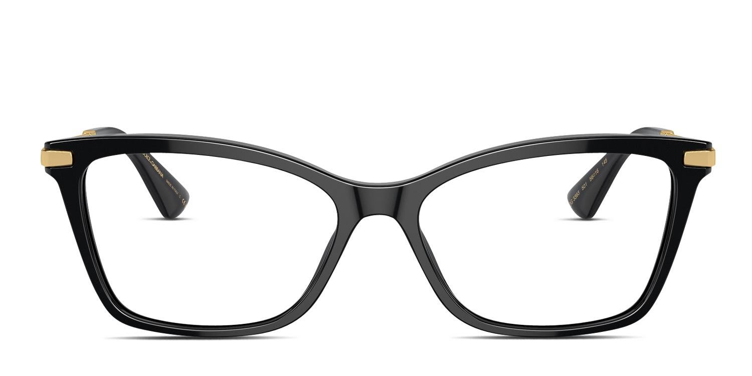 Dolce & Gabbana DG3393 Shiny Black glasses - Shiny Black - Frontal View