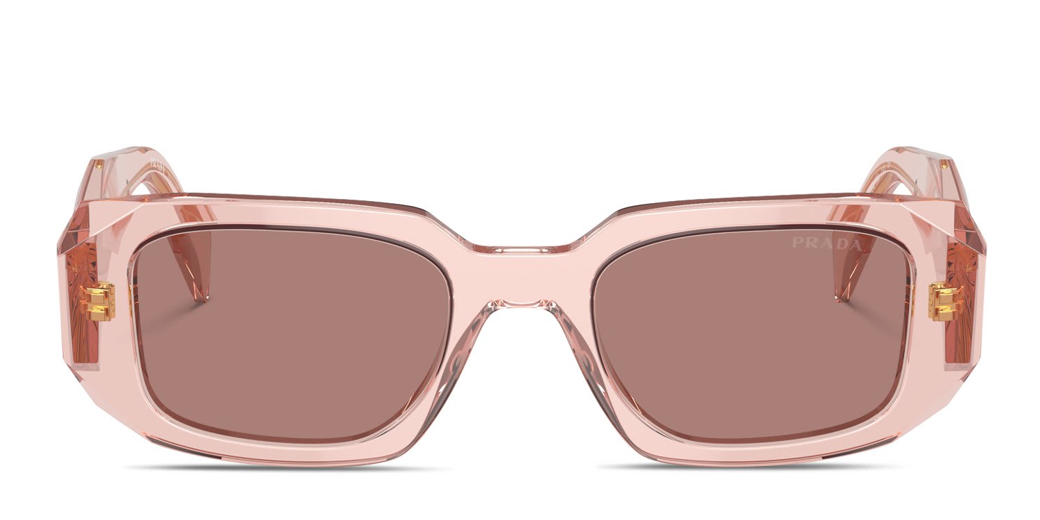 Prada PR17WS Pink, Clear glasses - Pink / Clear - Frontal View