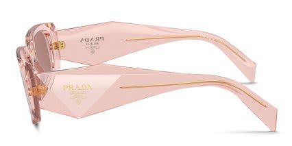 Prada PR17WS Pink, Clear glasses - Pink / Clear - Side View