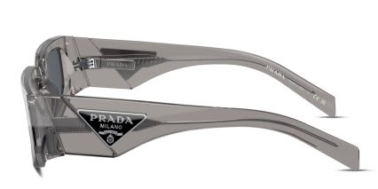 Prada PR 09ZS Gray, Clear glasses - Gray / Clear - Side View