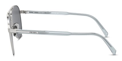 Prada PRA58S Silver glasses - Silver / Gray - Side View