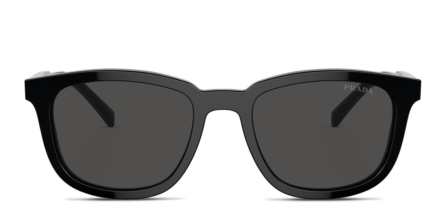 Prada PRA21S Black glasses - Black / Gray - Frontal View