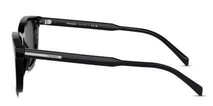 Prada PRA21S Black glasses - Black / Gray - Side View