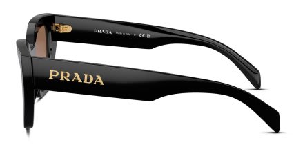 Prada PRA09S Black glasses - Black - Side View