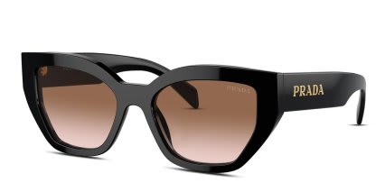Prada PRA09S Black glasses - Black - Angle View