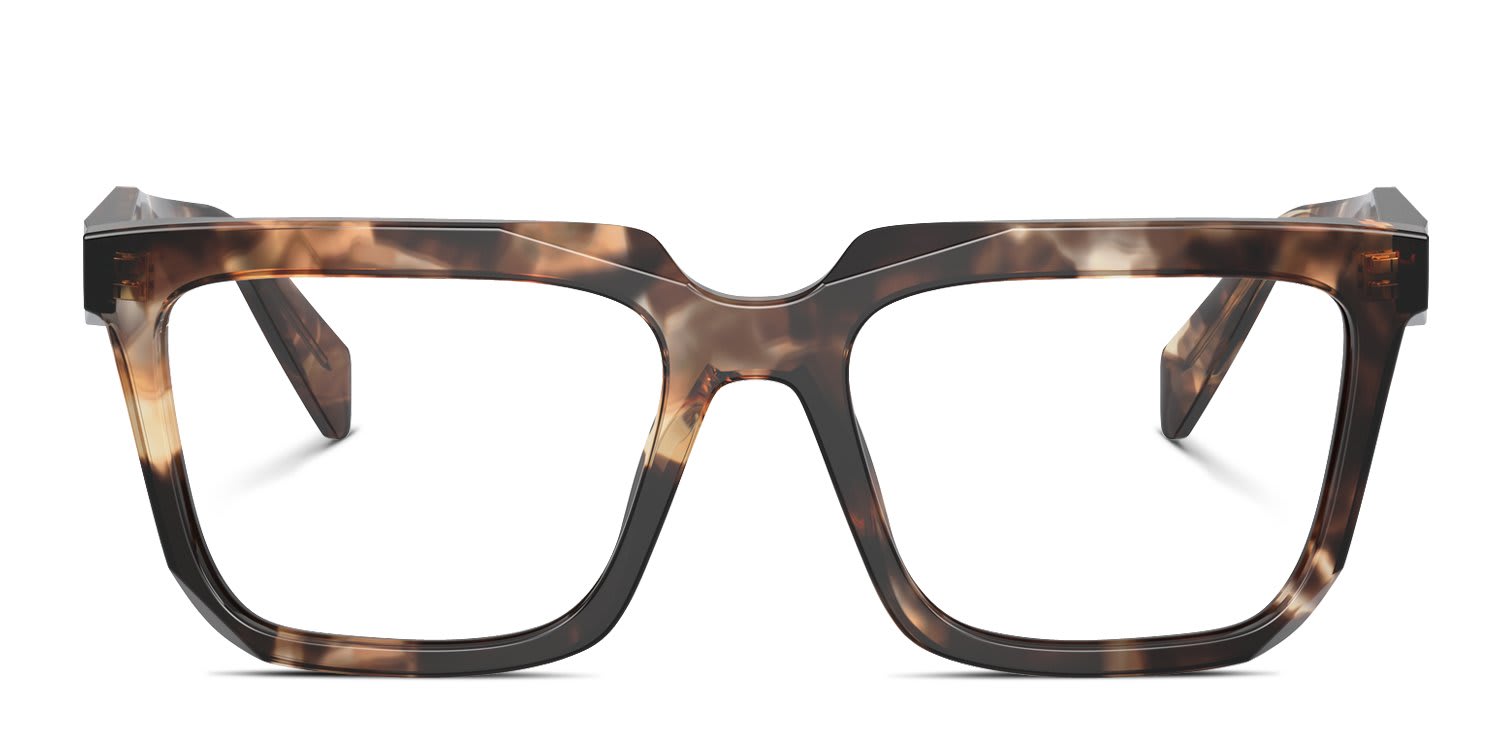 Prada PRA19V Gold, Tortoise glasses - Gold / Tortoise - Frontal View