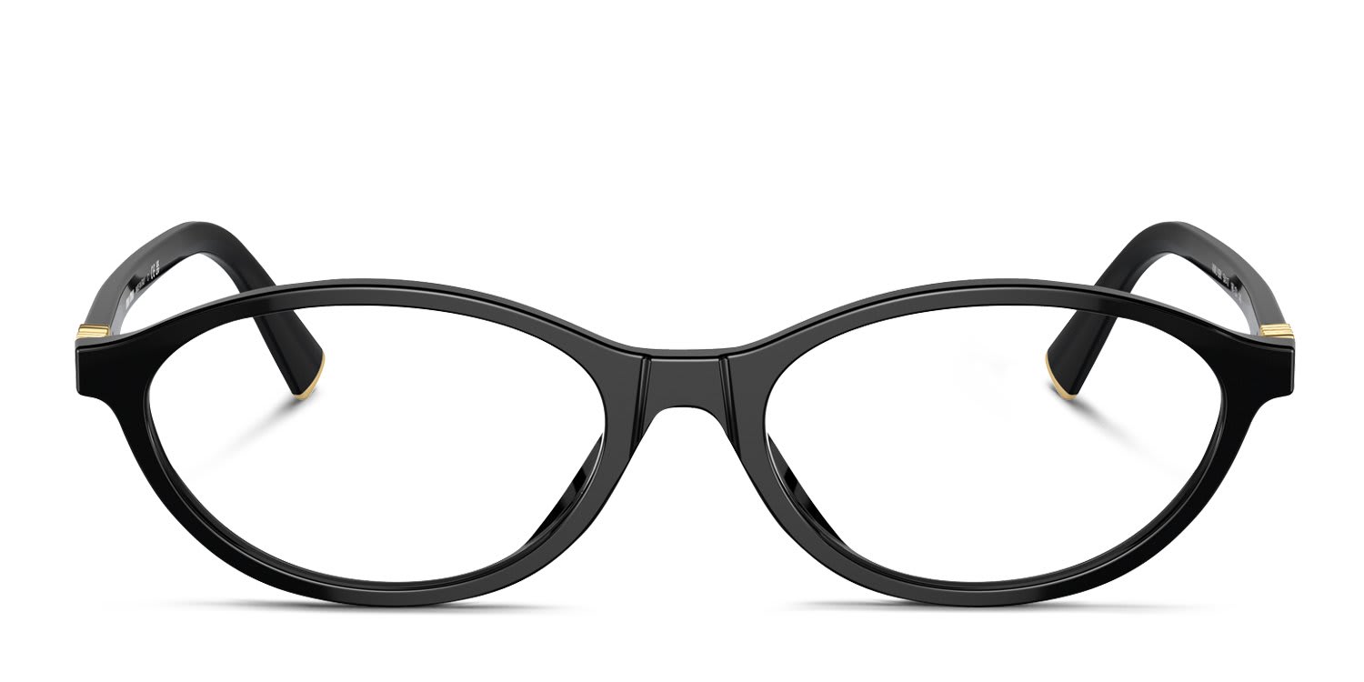 Miu Miu MU09XV Black glasses - Black - Frontal View
