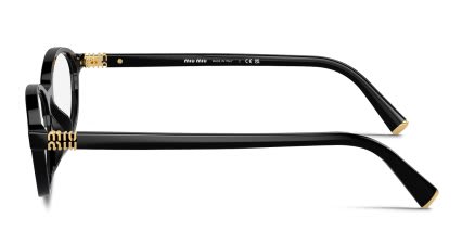 Miu Miu MU09XV Black glasses - Black - Side View