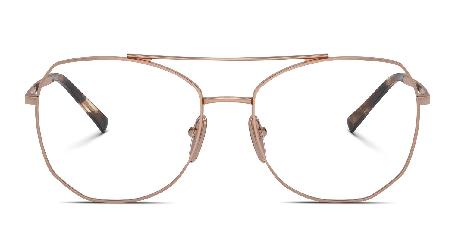 Prada PRA58V Rose Gold glasses - Pink / Gold - Frontal View