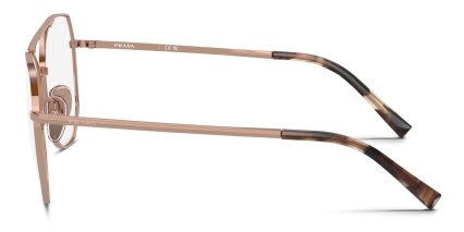 Prada PRA58V Rose Gold glasses - Pink / Gold - Side View