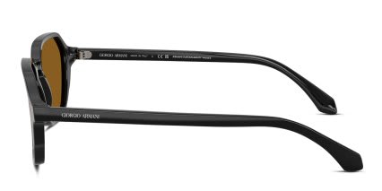 Giorgio Armani AR8220 Black glasses - Black / Brown - Side View