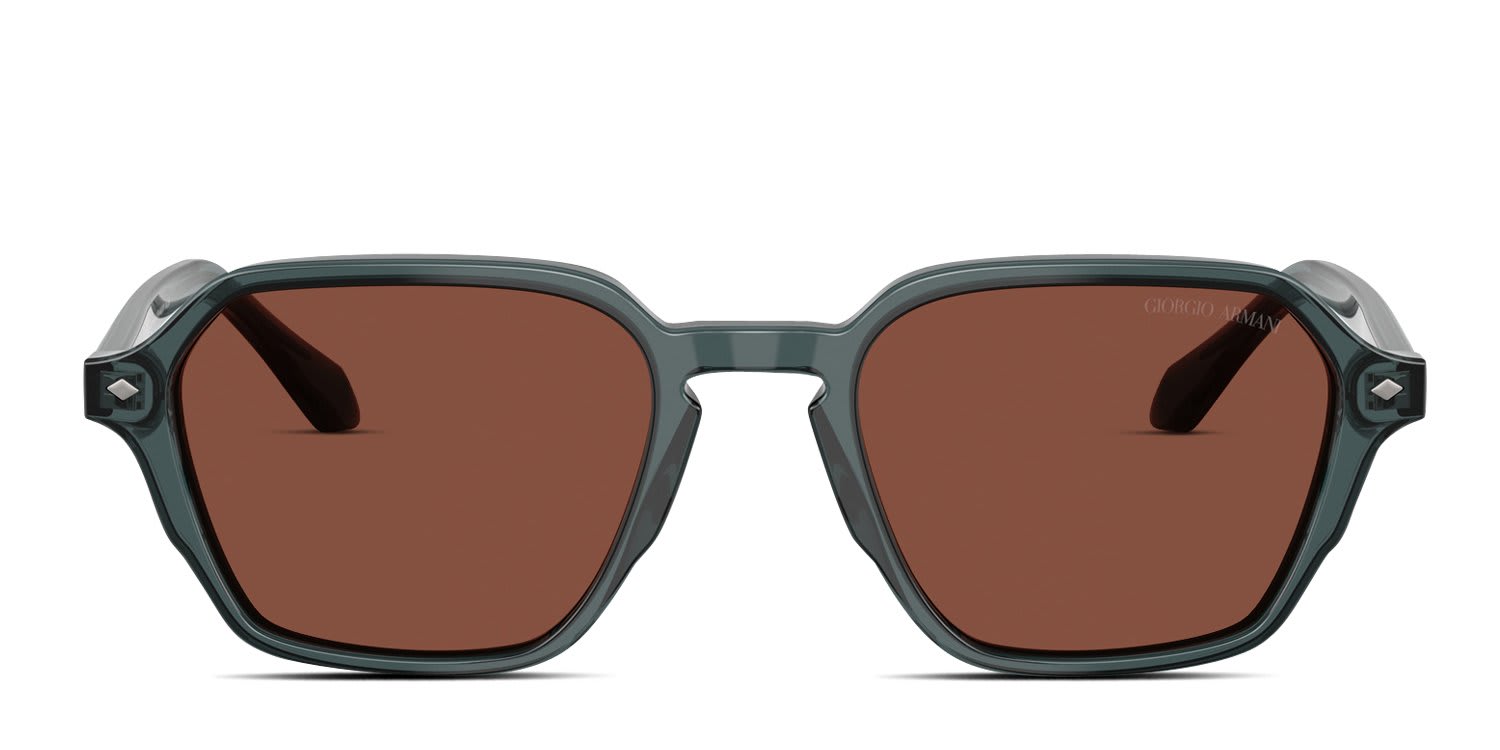 Giorgio Armani AR8220 Clear, Gray glasses - Blue / Brown - Frontal View