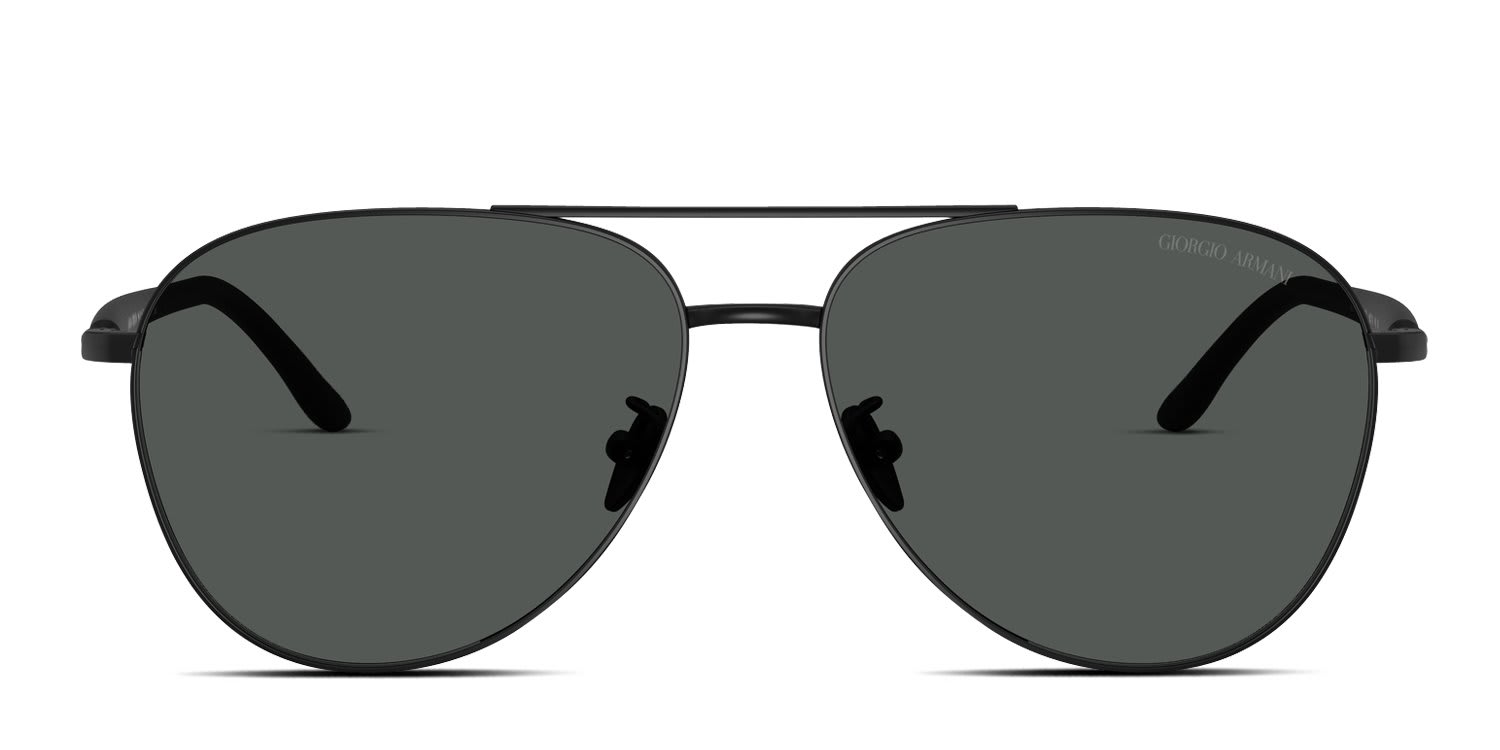 Giorgio Armani AR6162 Black glasses - Black / Gray - Frontal View
