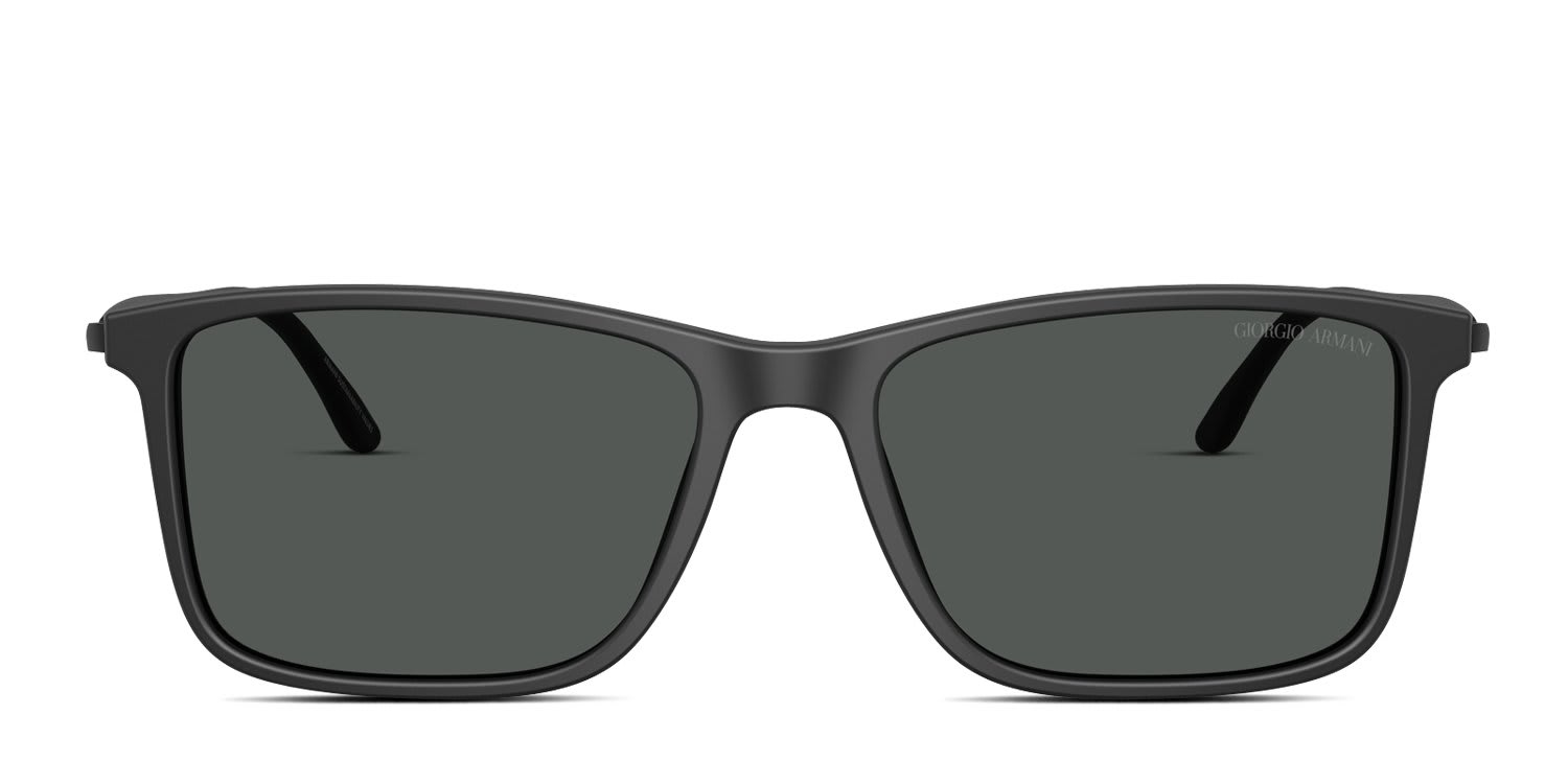 Giorgio Armani AR8218 Black glasses - Black / Gray - Frontal View