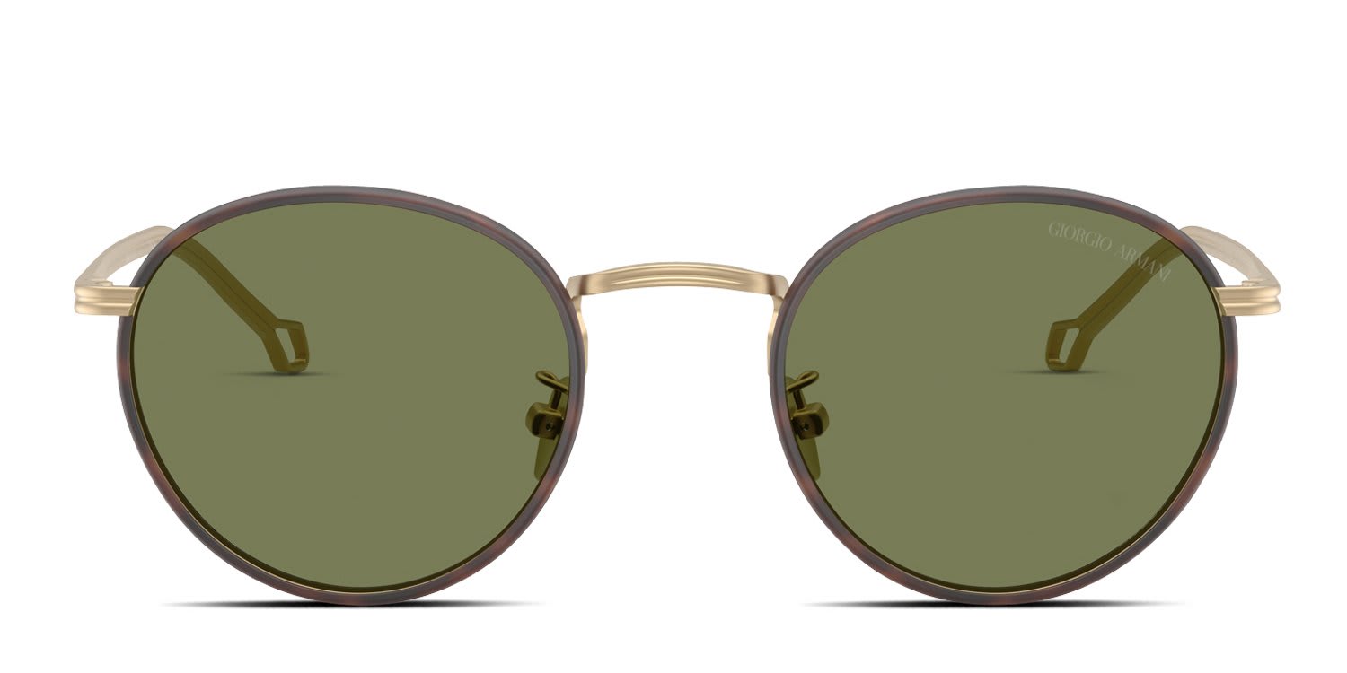 Giorgio Armani AR6163J Gold glasses - Gold / Green - Frontal View
