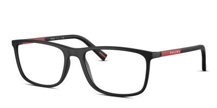 Prada Linea Rossa PS03QV Black glasses - Black - Angle View
