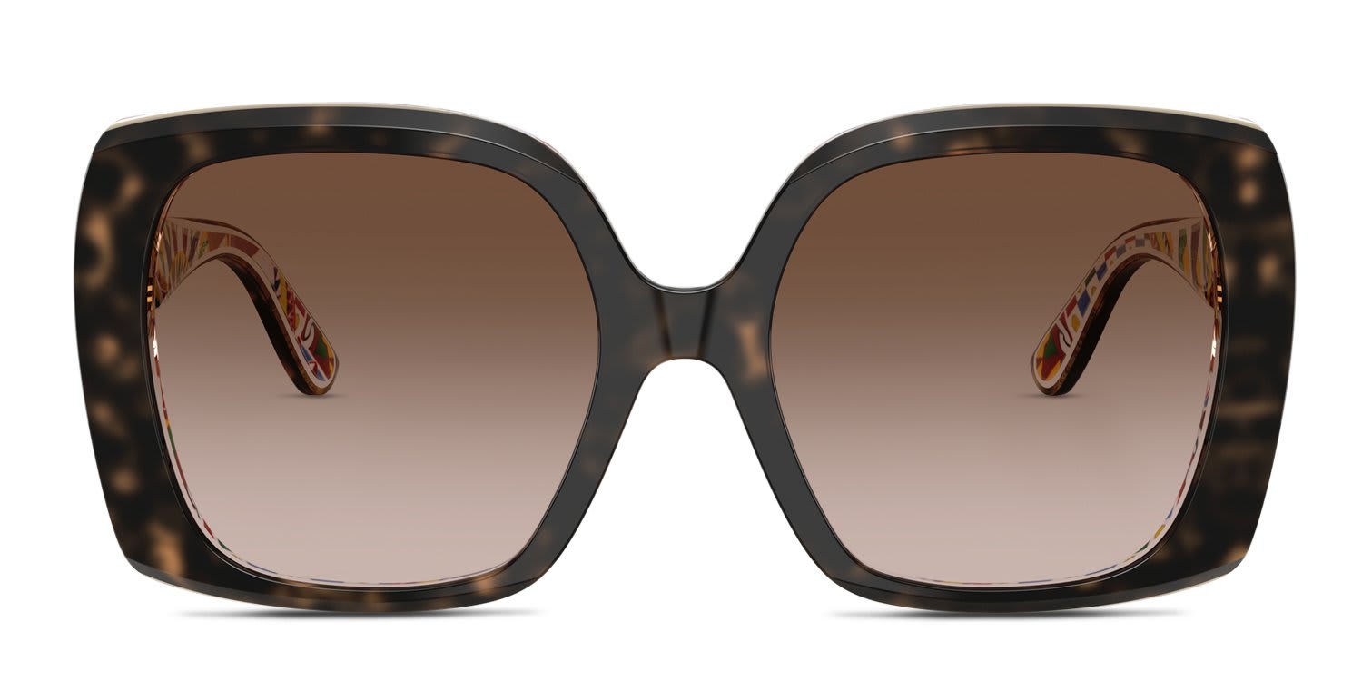 Dolce & Gabbana DG4475 Tortoise, White glasses - Brown / Tortoise - Frontal View