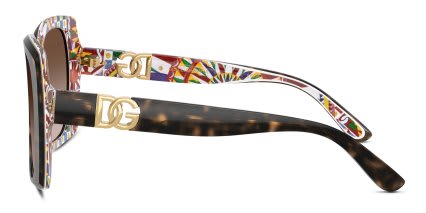 Dolce & Gabbana DG4475 Tortoise, White glasses - Brown / Tortoise - Side View