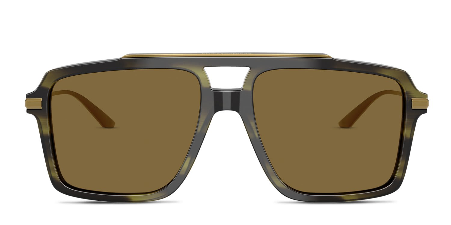 Dolce & Gabbana DG4477 Multicolor, Green glasses - Multicolor / Green / Brown - Frontal View