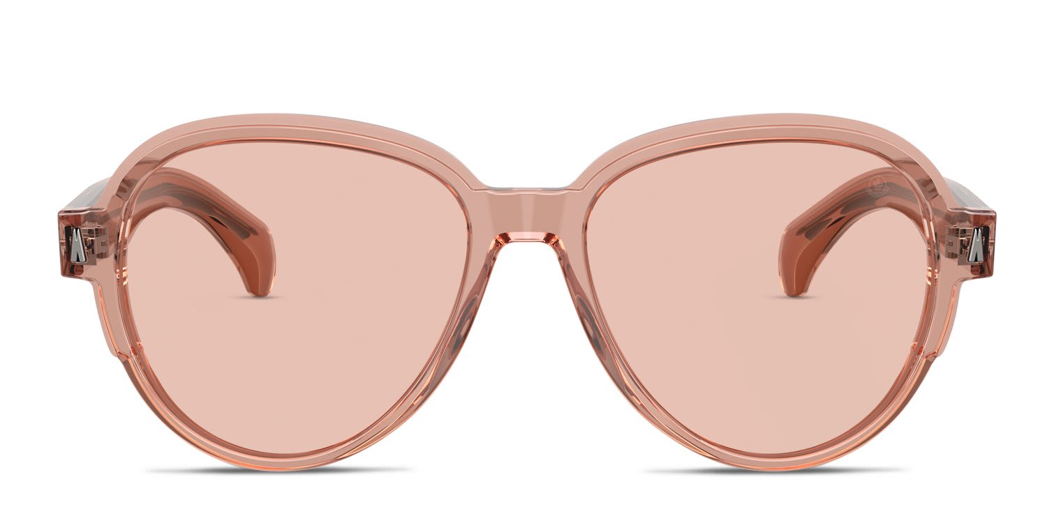 Moncler ME6005 Pink, Clear glasses - Pink / Clear - Frontal View