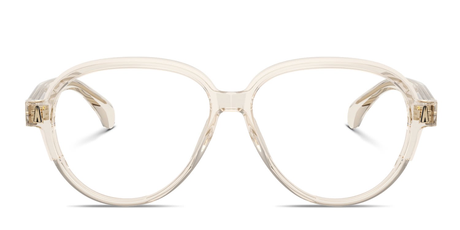 Moncler ME2003 Beige, Clear glasses - Beige / Clear - Frontal View