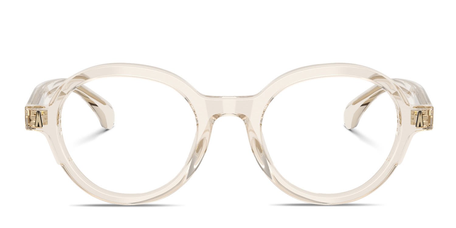Moncler ME2005 Beige, Clear glasses - Beige / Clear - Frontal View