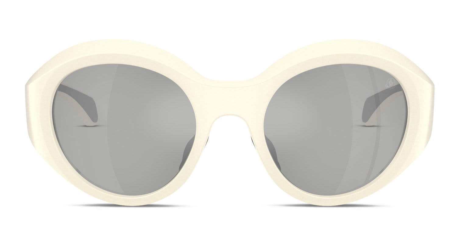 Moncler ME8005 Beige glasses - Beige / Silver - Frontal View