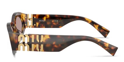 Miu Miu MU11WS Bronze, Tortoise, Purple, Brown glasses - Bronze / Tortoise / Purple / Brown - Side View