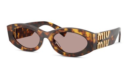 Miu Miu MU11WS Bronze, Tortoise, Purple, Brown glasses - Bronze / Tortoise / Purple / Brown - Angle View