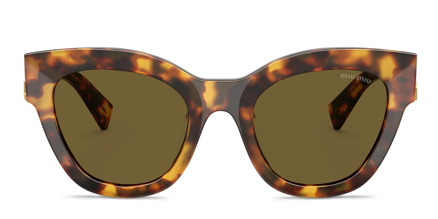 Miu Miu MU01YS Tortoise, Bronze, Brown glasses - Tortoise / Bronze / Brown - Frontal View
