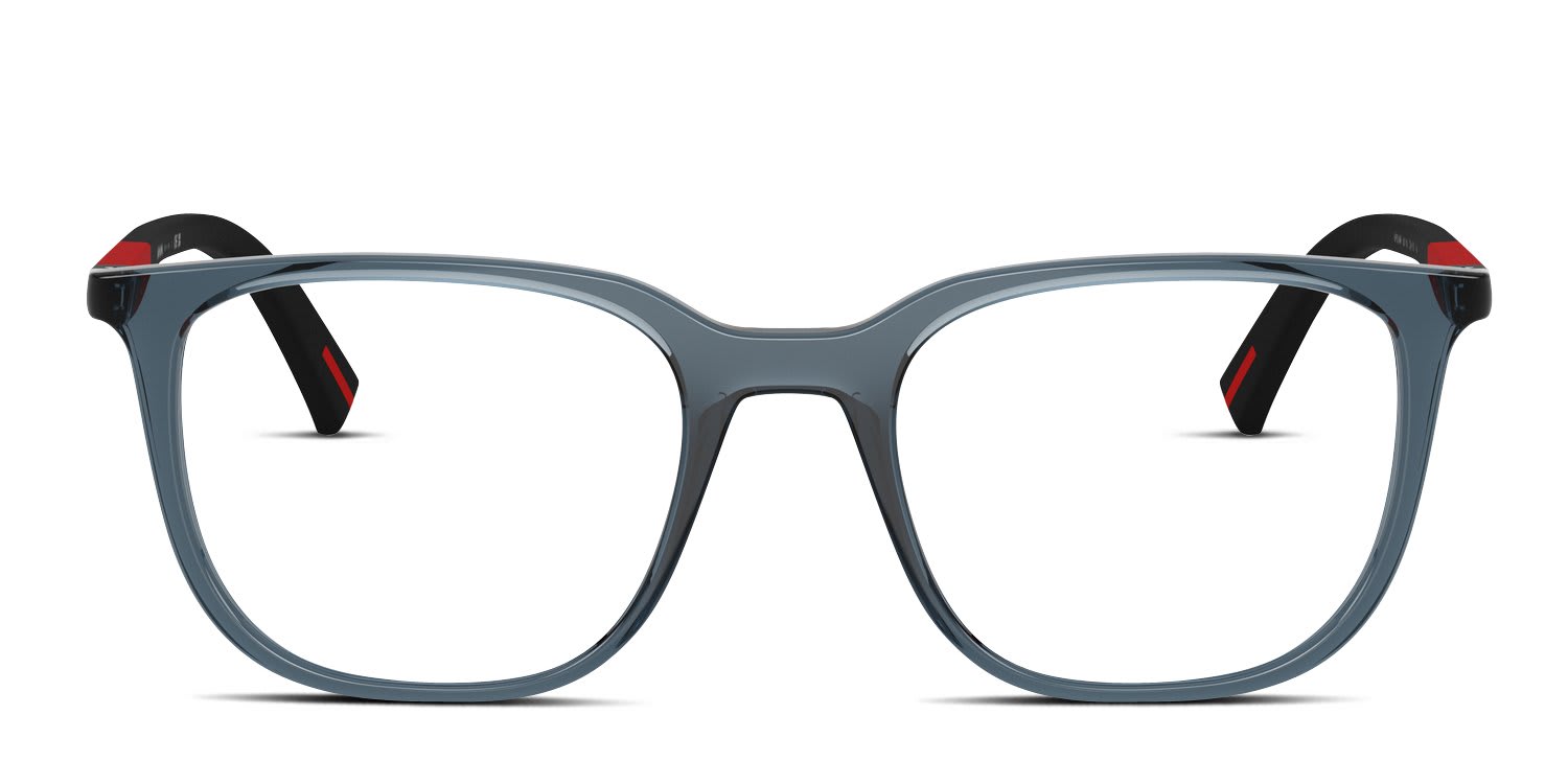 Prada Linea Rossa PS04RV Clear, Blue glasses - Clear / Blue - Frontal View