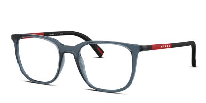 Prada Linea Rossa PS04RV Clear, Blue glasses - Clear / Blue - Angle View