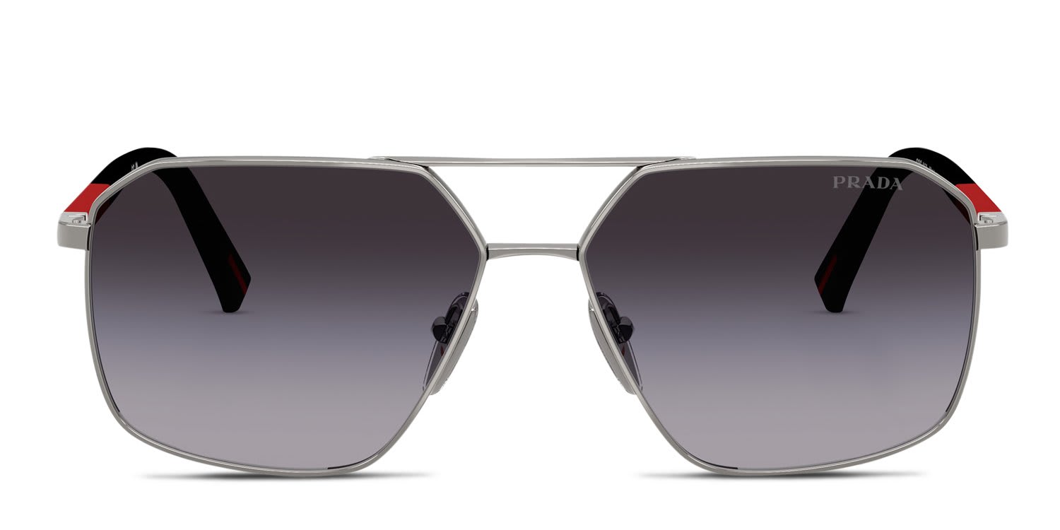 Prada Linea Rossa PSA50S Gunmetal glasses - Gunmetal / Gray - Frontal View