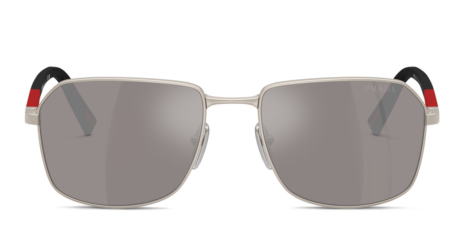 Prada PSA51S Linea Rossa Silver glasses - Silver - Frontal View