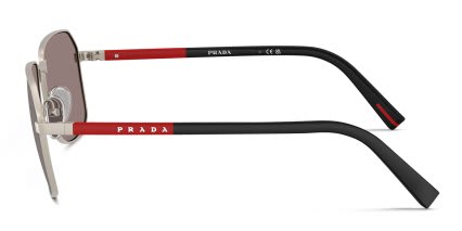Prada PSA51S Linea Rossa Silver glasses - Silver - Side View