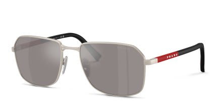 Prada PSA51S Linea Rossa Silver glasses - Silver - Angle View
