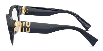 Miu Miu MU01VV Blue, Clear glasses - Blue / Clear - Side View